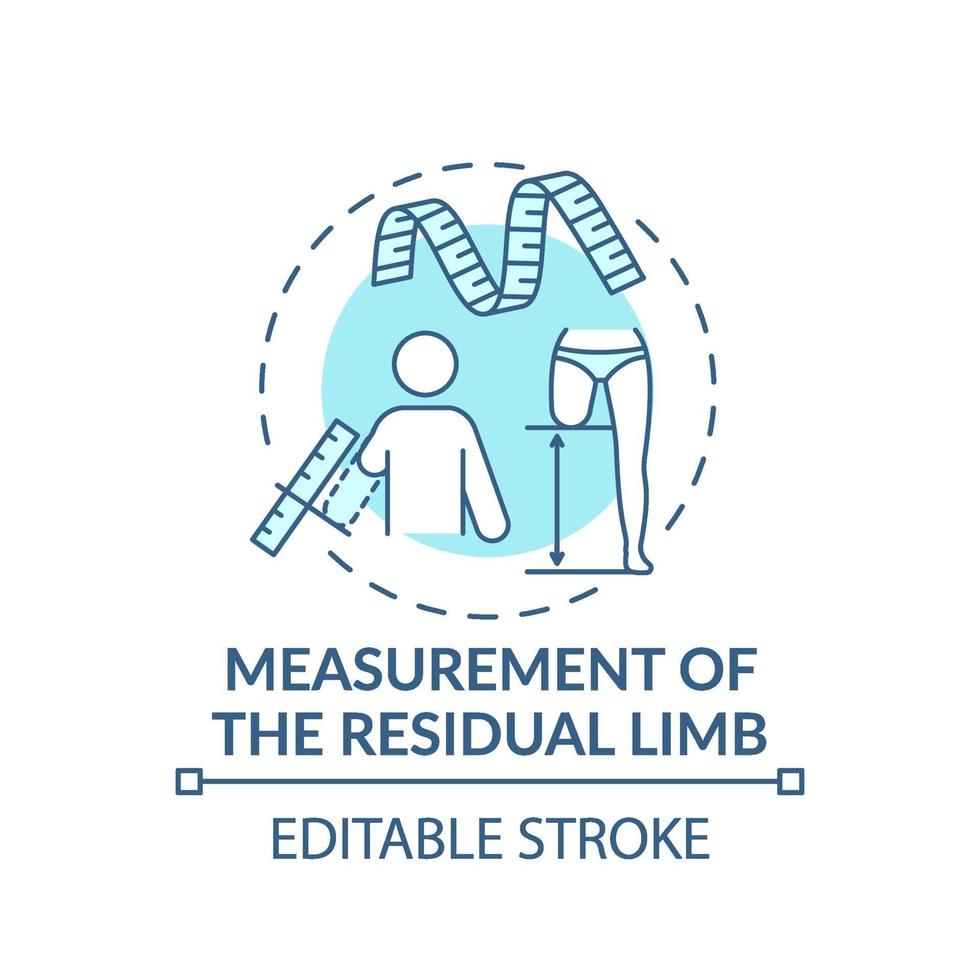 restledemaat meting concept pictogram vector