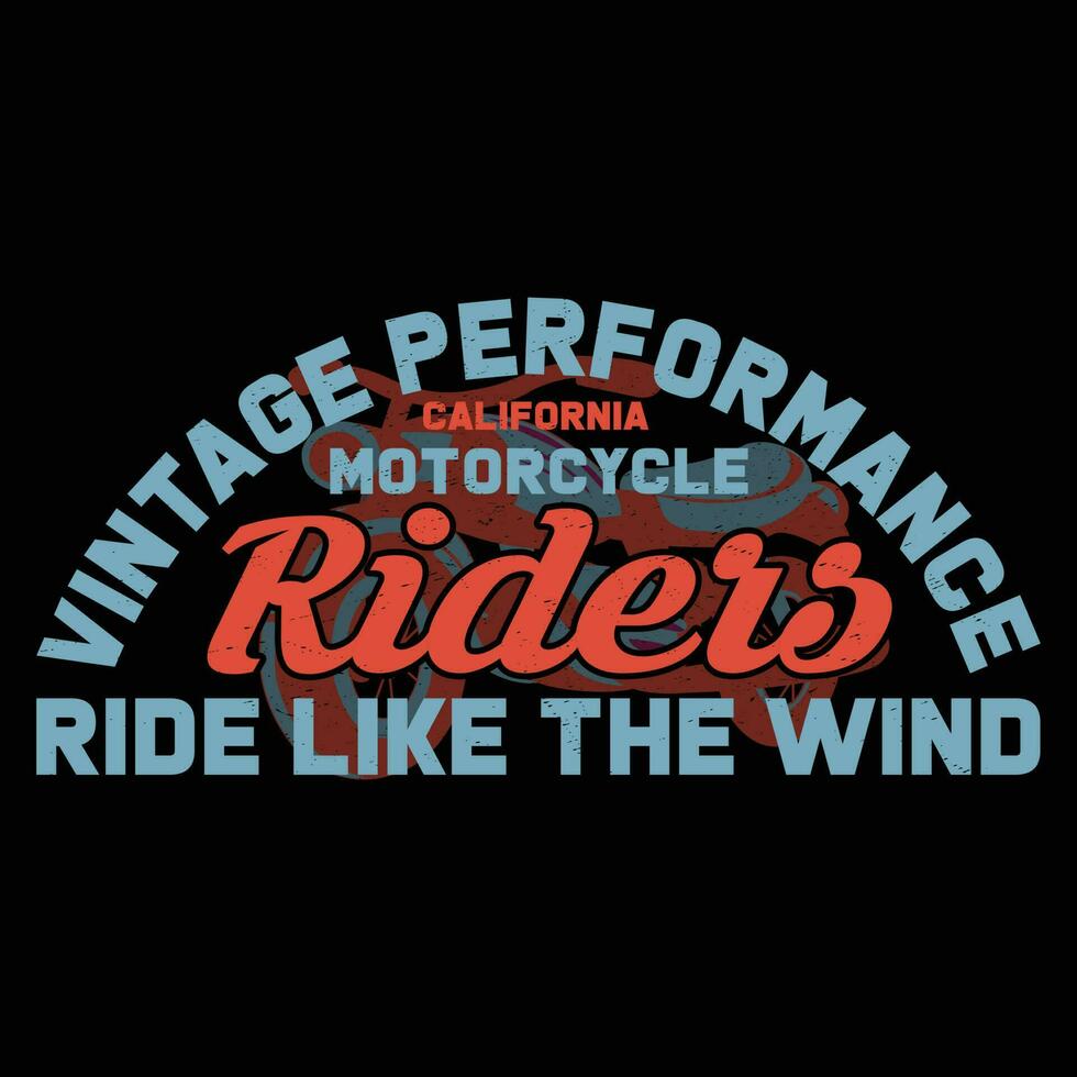 wijnoogst prestatie Californië motorfiets ruiters rijden Leuk vinden de wind t-shirt ontwerp vector