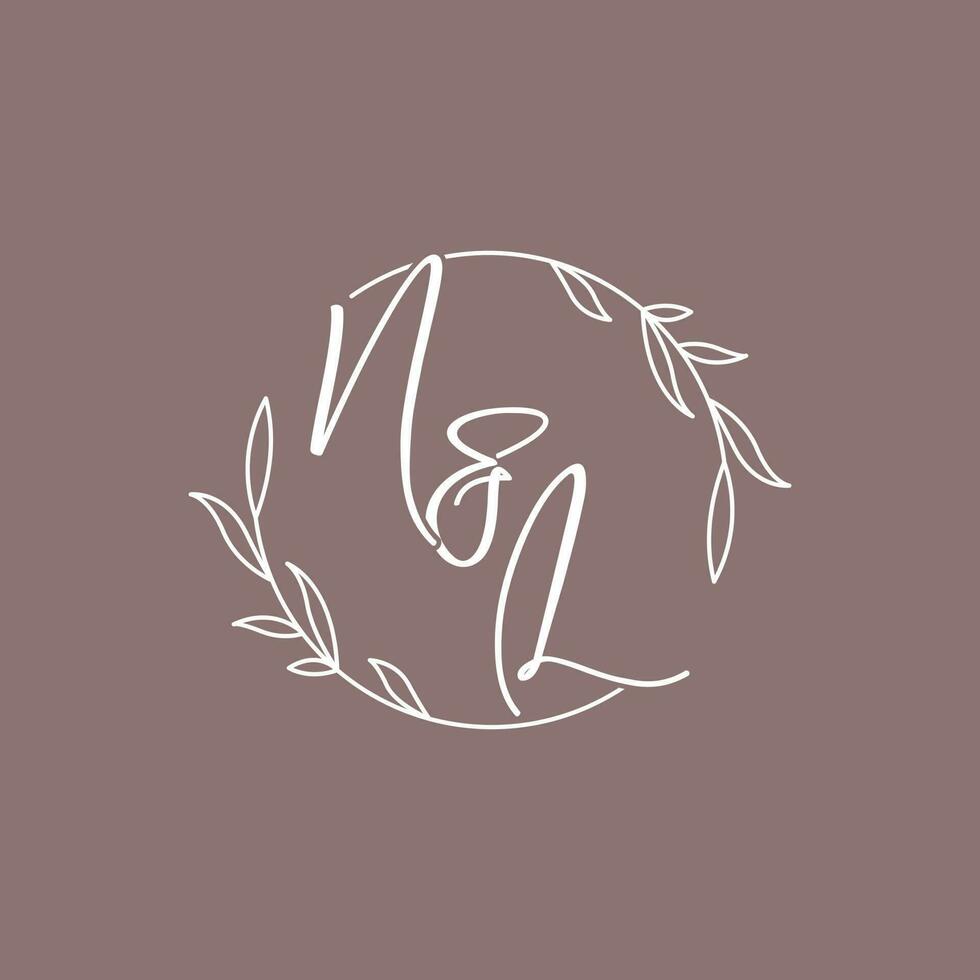 nl bruiloft initialen monogram logo ideeën vector