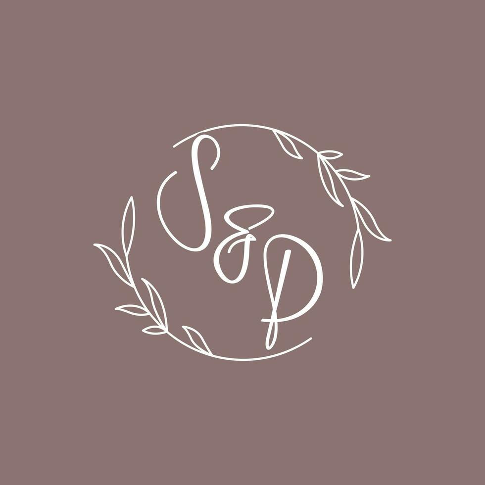 sp bruiloft initialen monogram logo ideeën vector