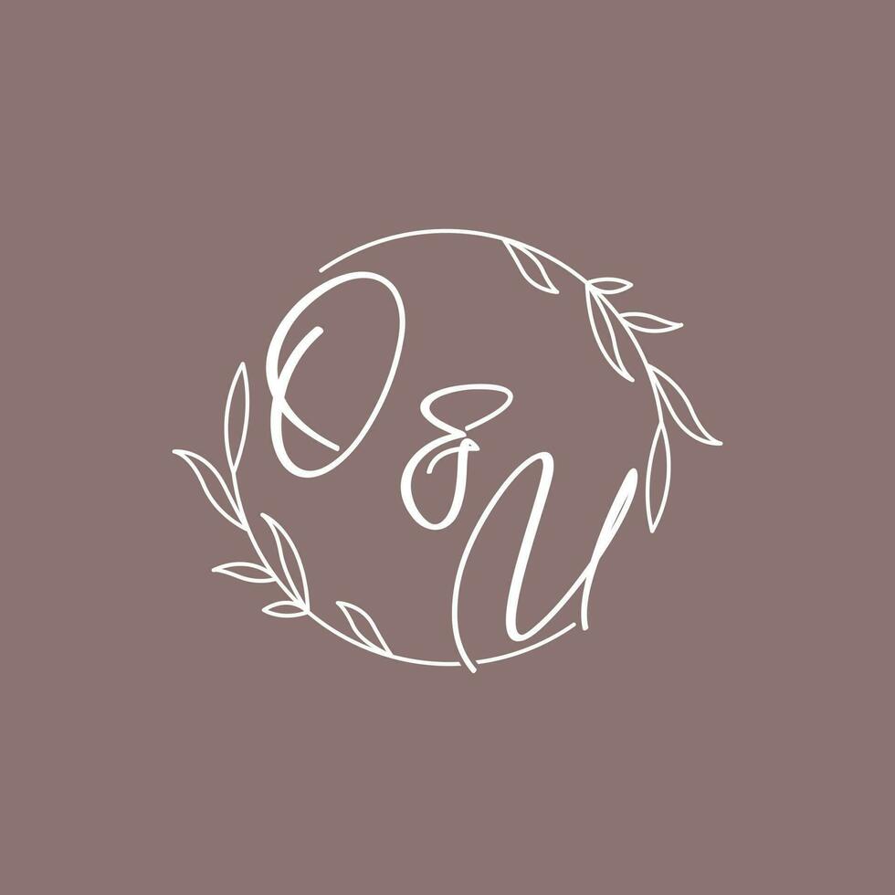 ou bruiloft initialen monogram logo ideeën vector