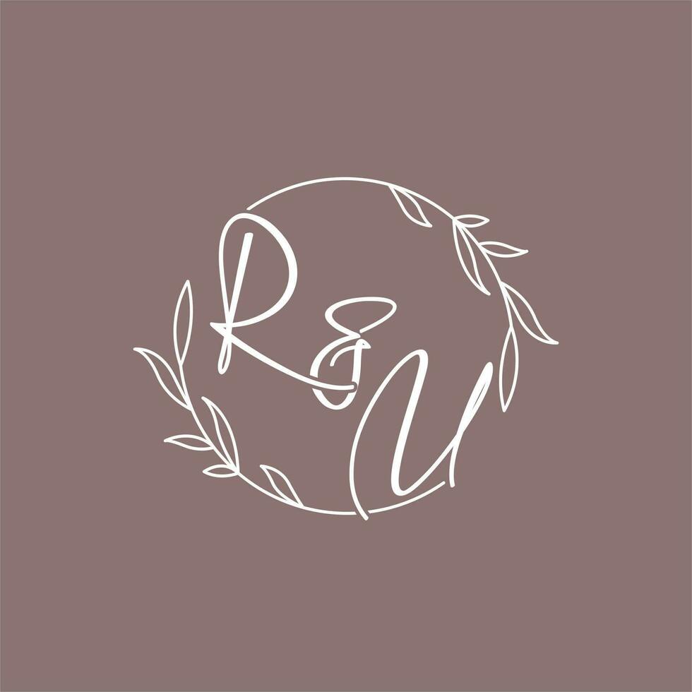 ru bruiloft initialen monogram logo ideeën vector