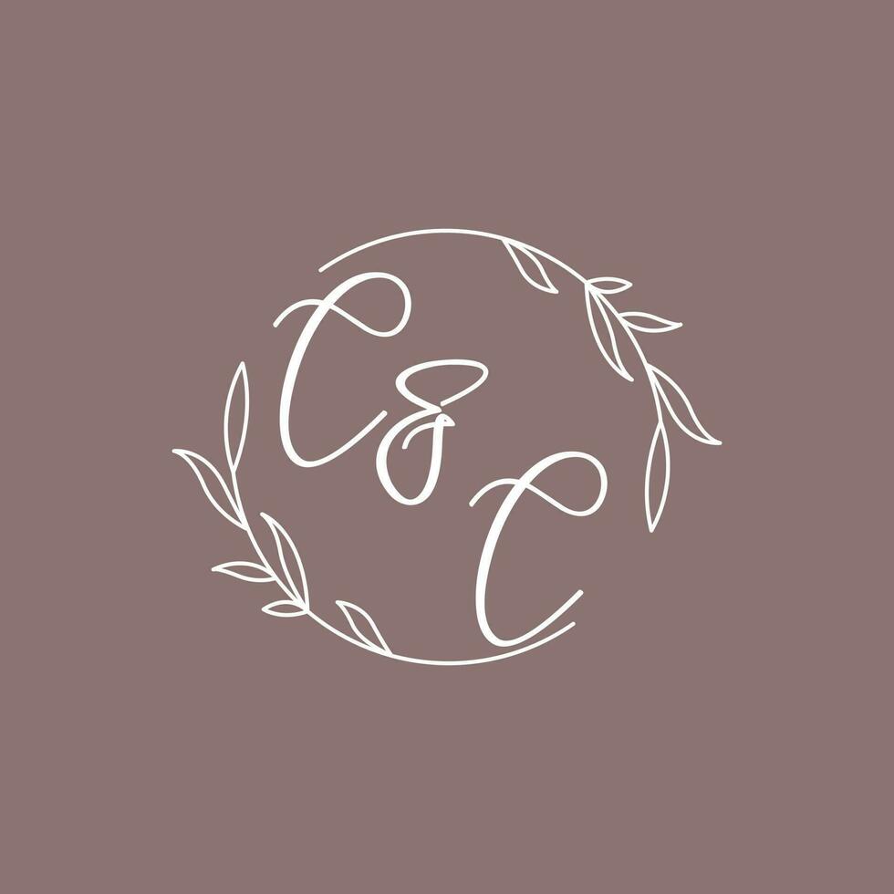 cc bruiloft initialen monogram logo ideeën vector