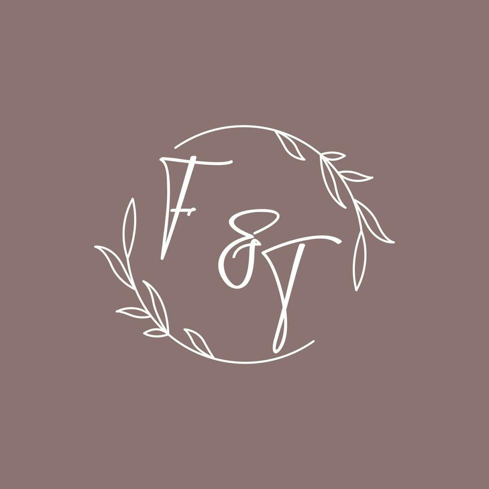 ft bruiloft initialen monogram logo ideeën vector