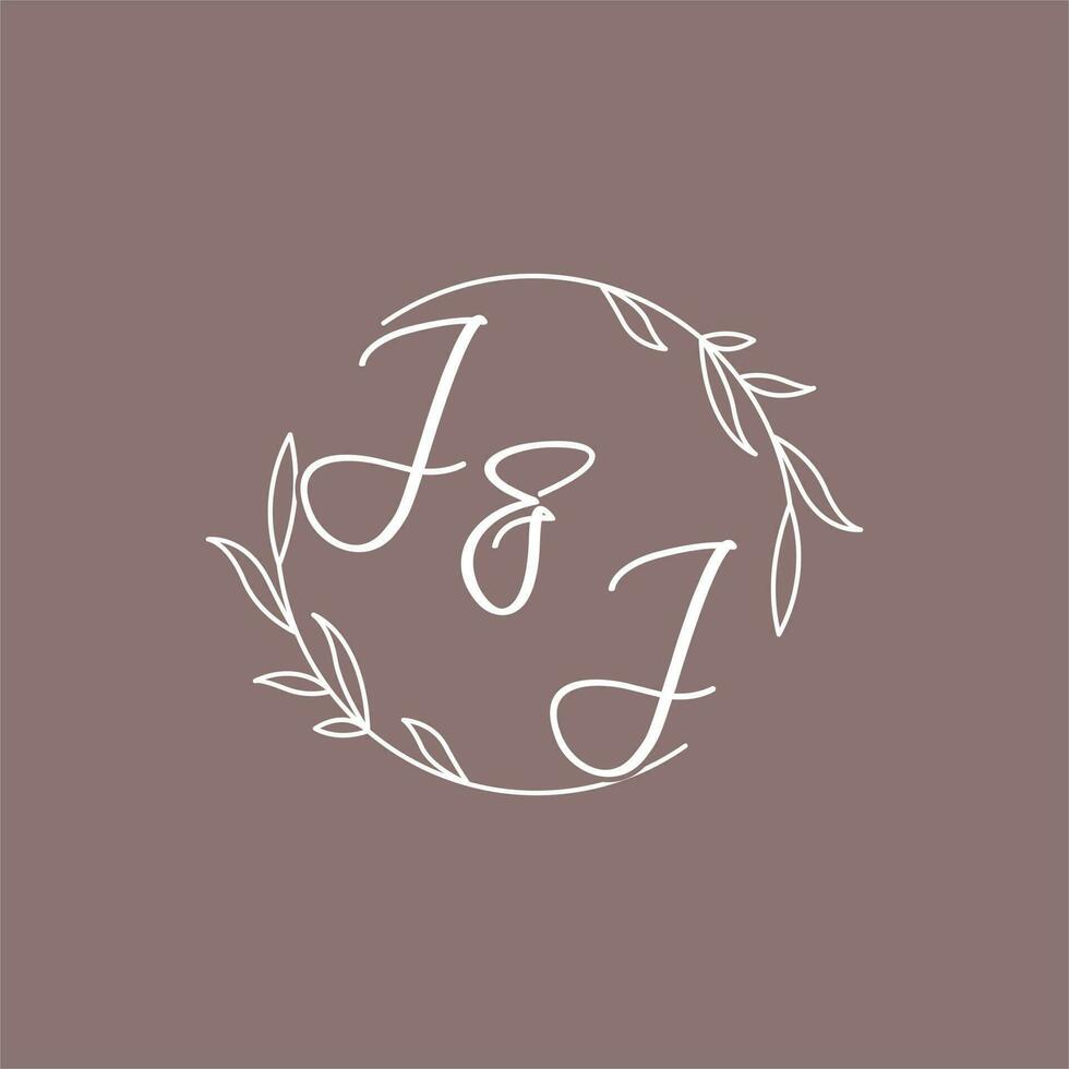 jj bruiloft initialen monogram logo ideeën vector