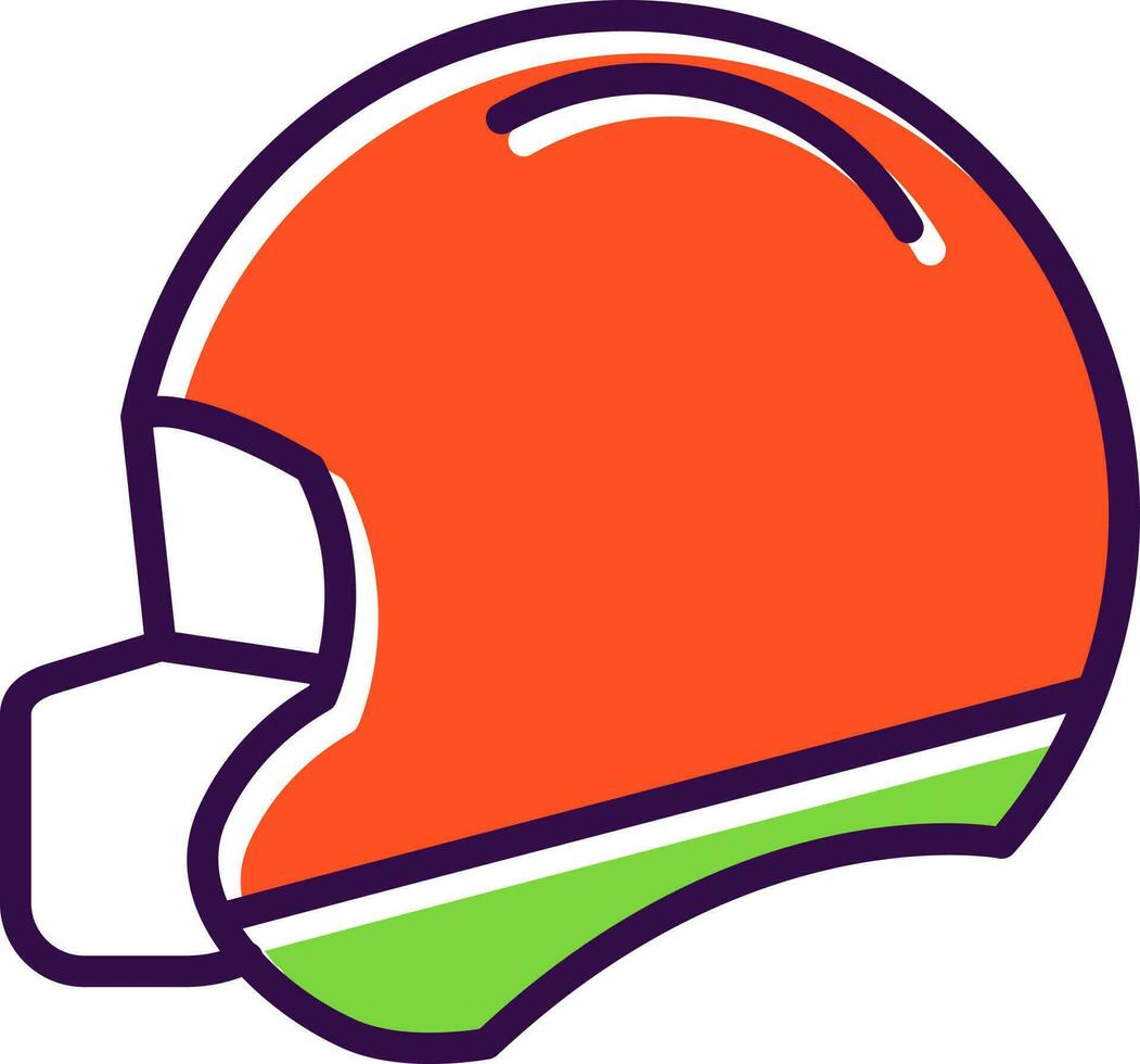 Amerikaans voetbal helm vector icoon ontwerp