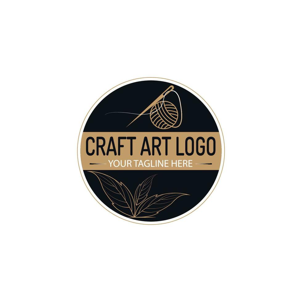 ambacht kunst logo ontwerp sjabloon, ambacht logo vector