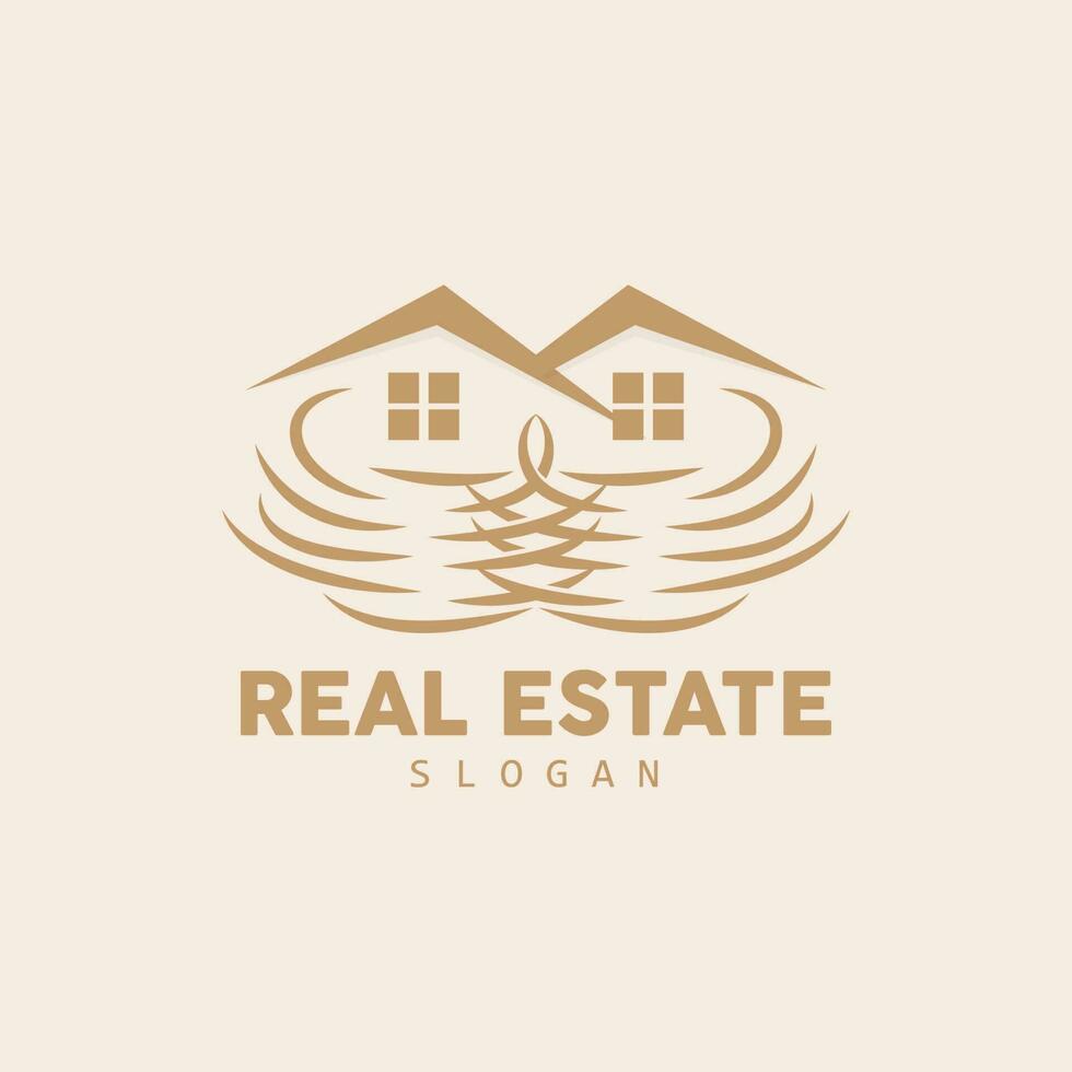 huis logo, echt landgoed logo bouw gebouw vector, minimalistische elegant ontwerp, icoon symbool illustratie vector