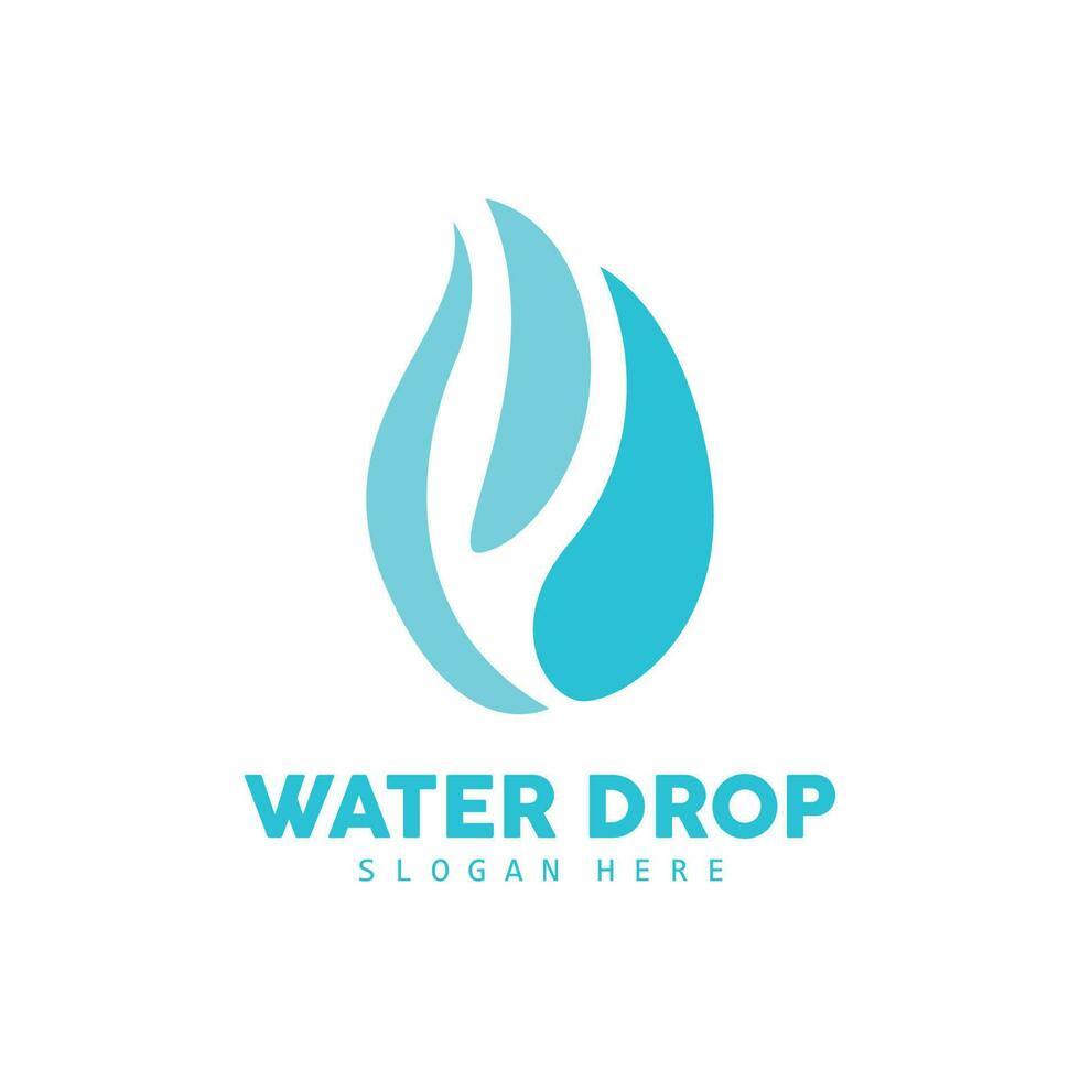 water laten vallen logo, gemakkelijk vector, elegant ontwerp, icoon symbool sjabloon vector