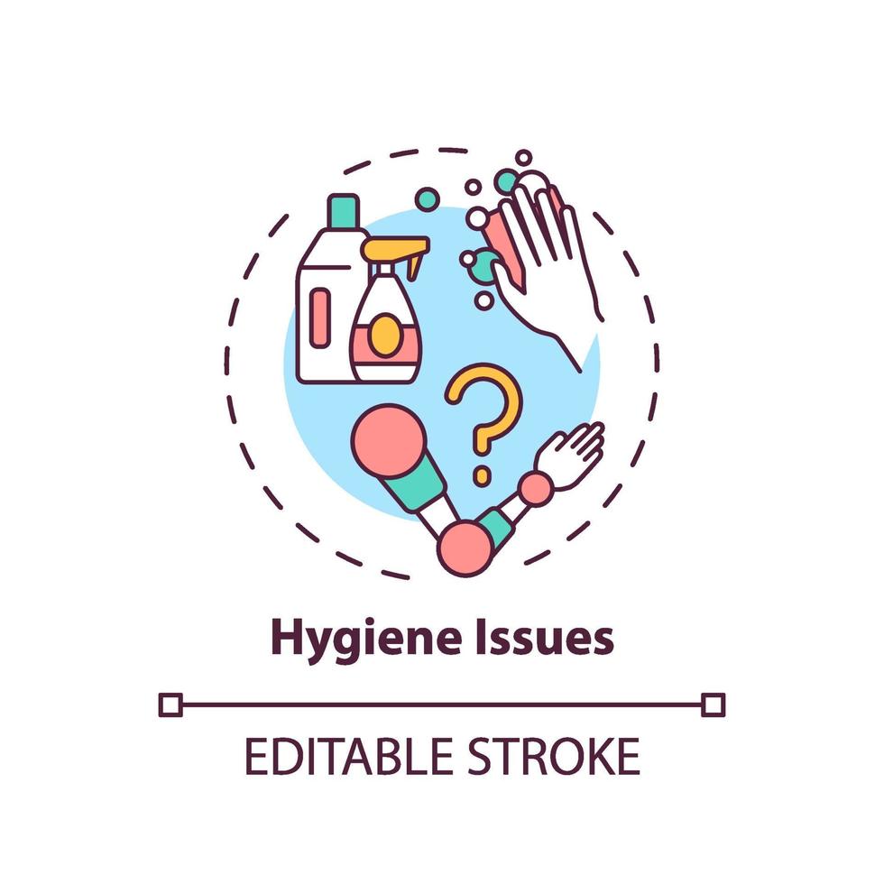 hygiëne kwesties concept pictogram vector