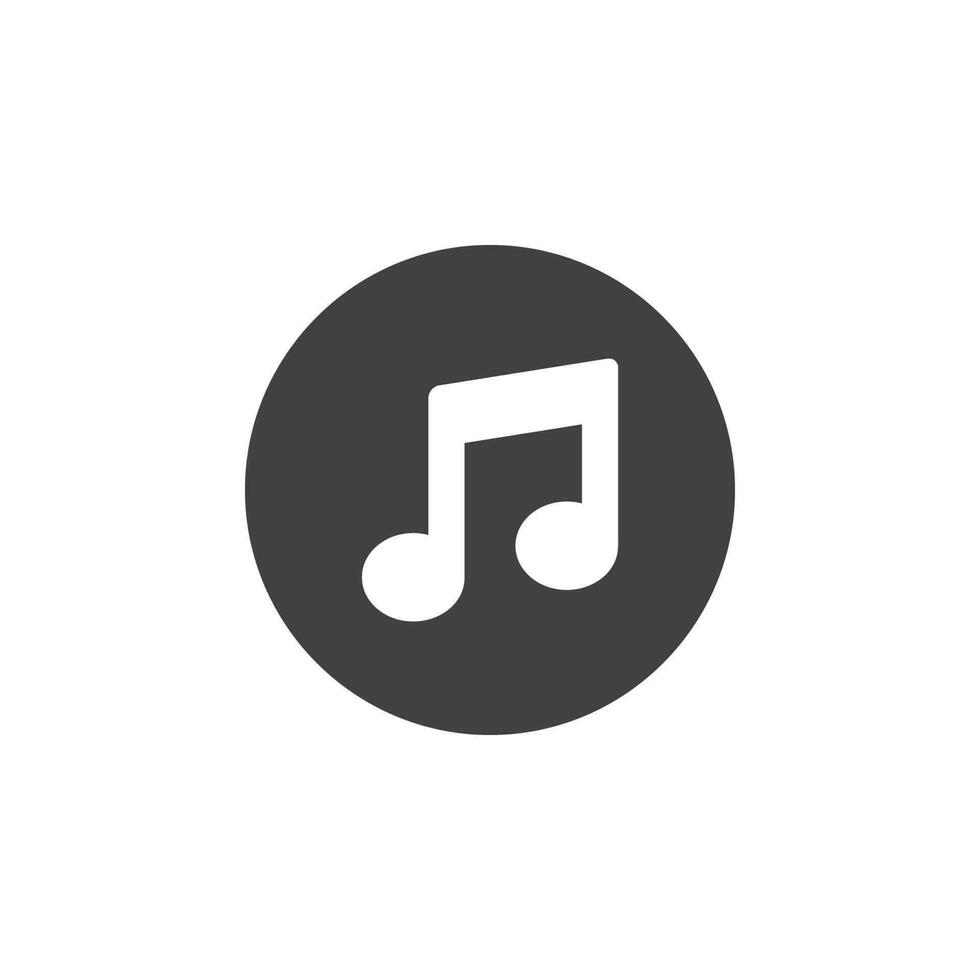 muziek- Notitie icoon vector illustratie geïsoleerd Aan wit achtergrond