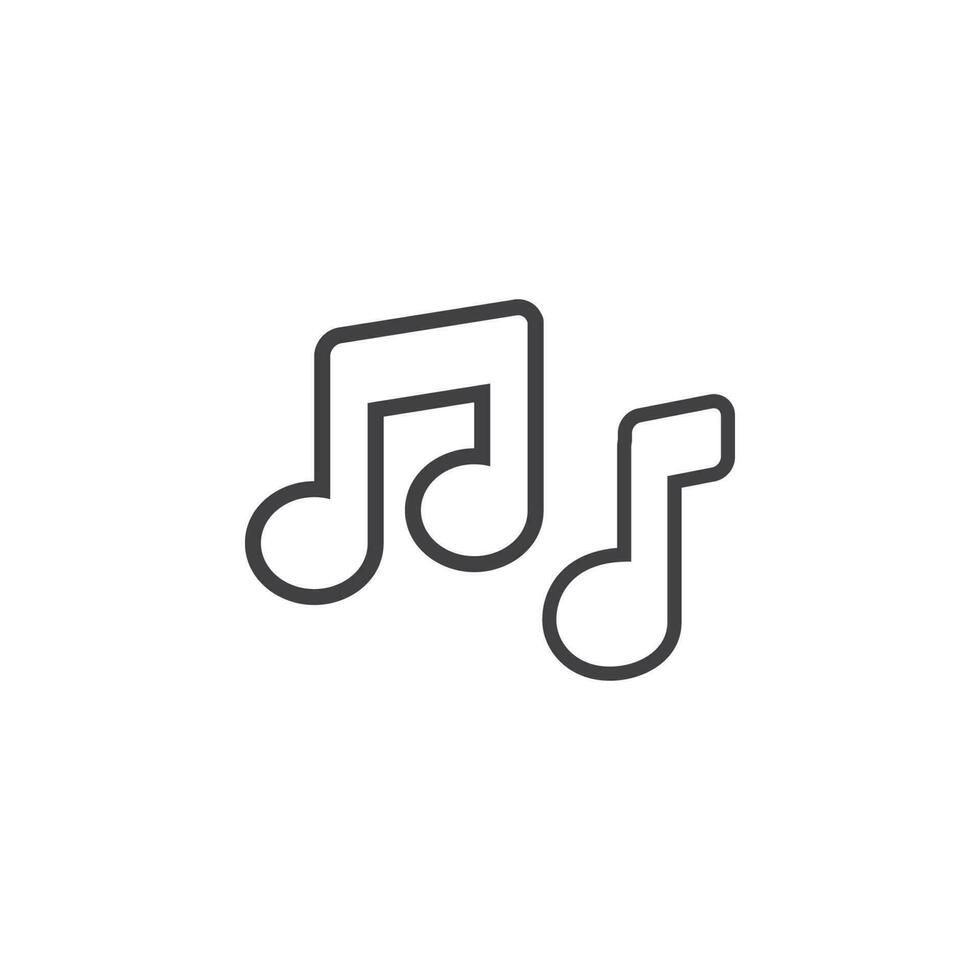 muziek- Notitie icoon vector illustratie geïsoleerd Aan wit achtergrond