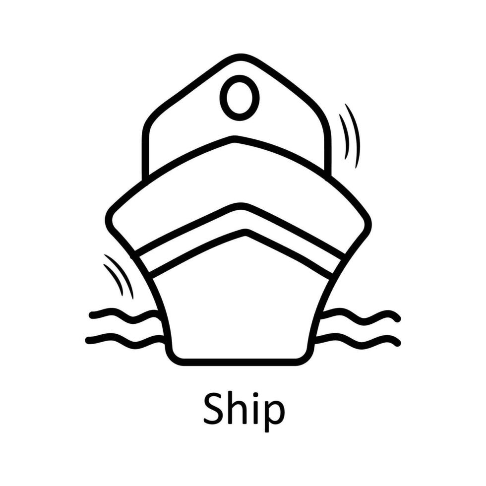 schip vector schets icoon ontwerp illustratie. reizen symbool Aan wit achtergrond eps 10 het dossier