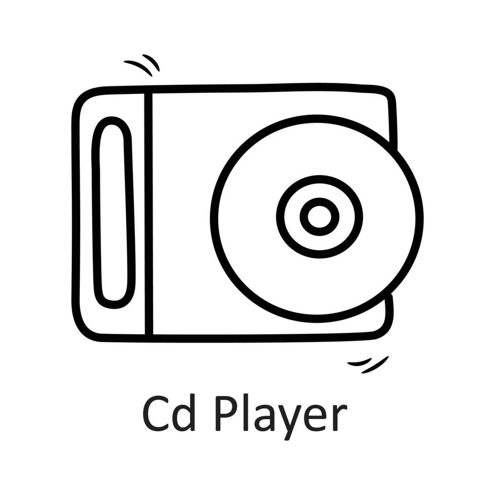 CD speler vector schets icoon ontwerp illustratie. schrijfbehoeften symbool Aan wit achtergrond eps 10 het dossier