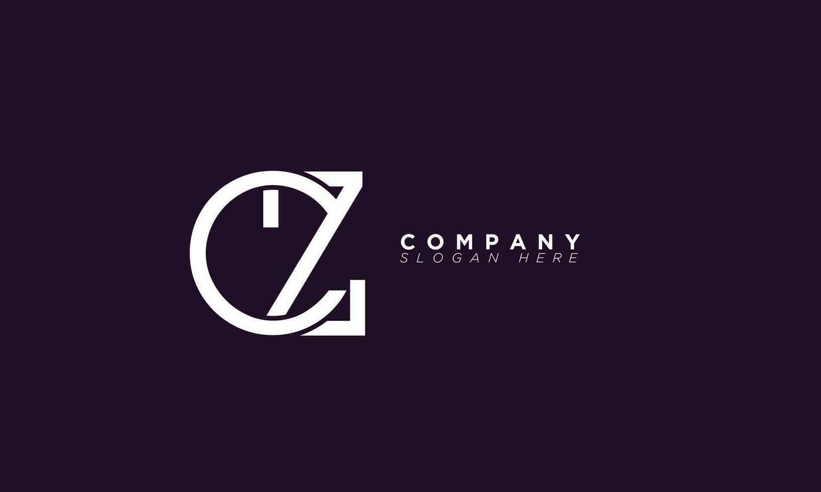 cz alfabet letters initialen monogram logo zc, c en z vector