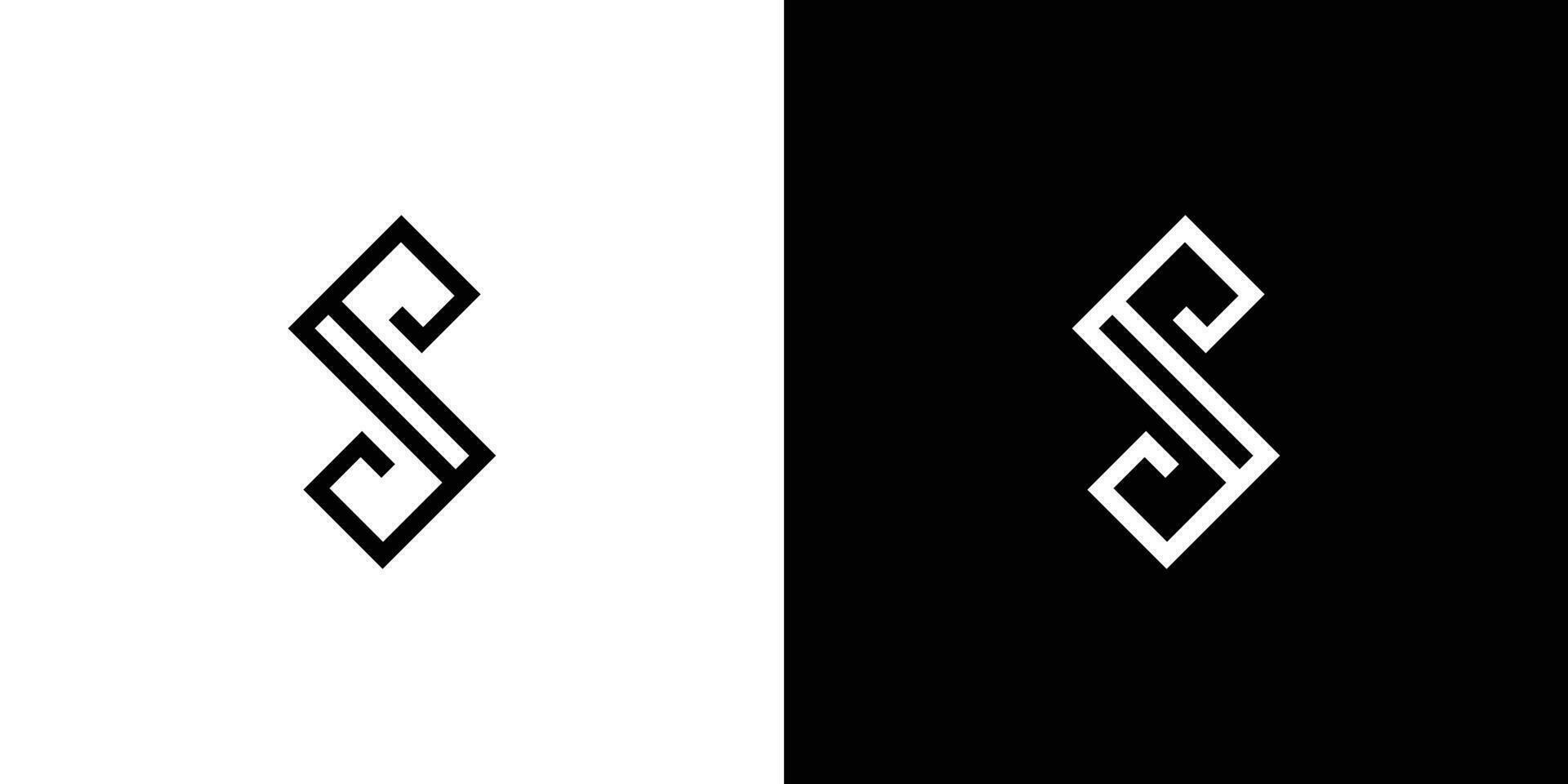 modern en uniek brief s initialen logo ontwerp vector