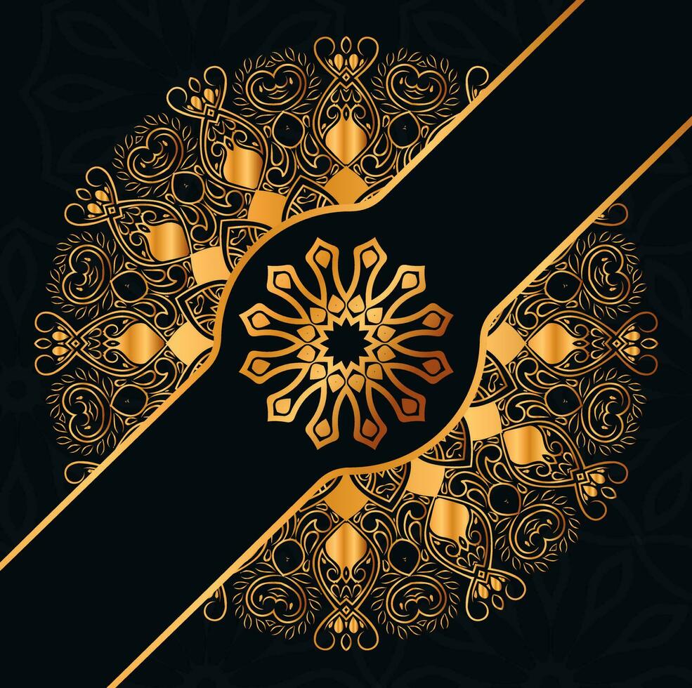 Islamitisch Arabisch achtergrond zacht room kleur met mandala ornament en kader vector