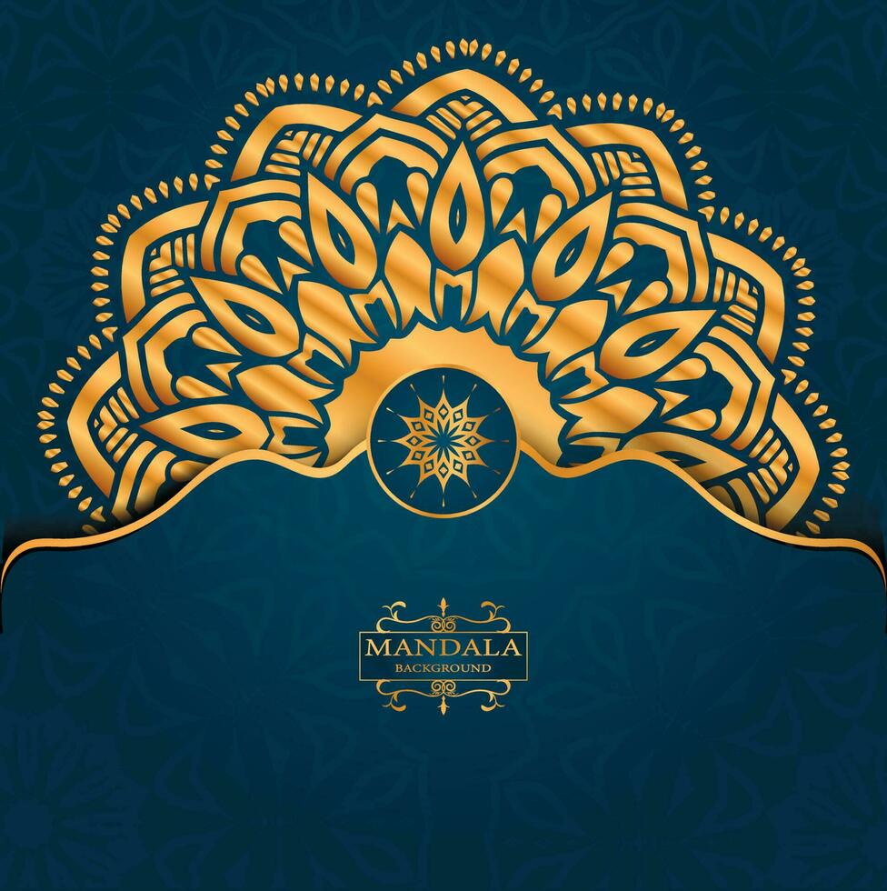 luxe mandala achtergrond met gouden arabesk patroon Arabisch Islamitisch stijl vector