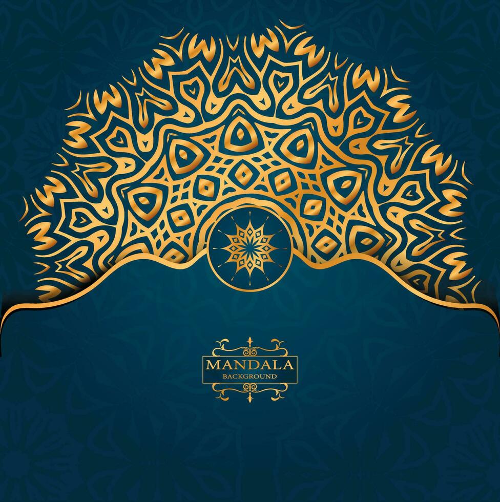 luxe mandala achtergrond met gouden arabesk patroon Arabisch Islamitisch stijl vector