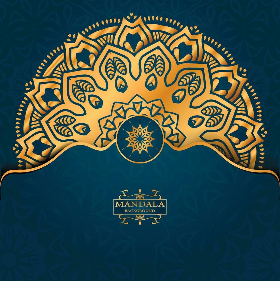 luxe mandala achtergrond met gouden arabesk patroon Arabisch Islamitisch stijl vector