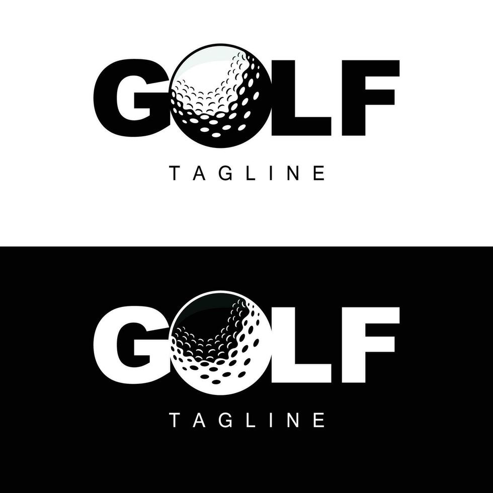 golf bal logo, vector stok golf. buitenshuis sport- spel, discipline ontwerp, icoon sjabloon