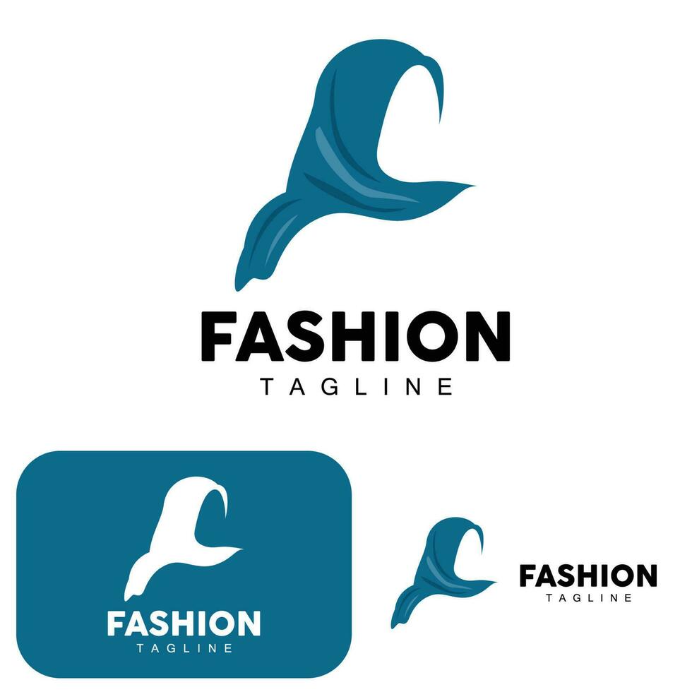 hijab logo, Islamitisch Dames mode gemakkelijk ontwerp, moslim kleding vector, icoon, symbool, illustratie vector