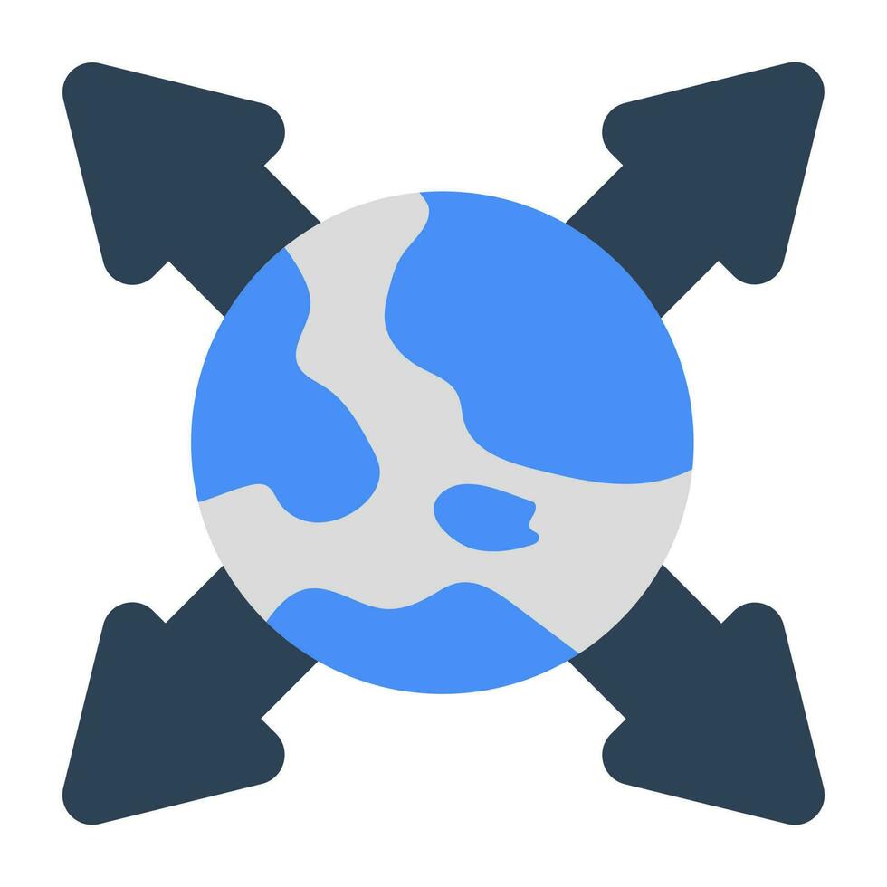 modern ontwerp icoon van globaal directioneel pijlen vector