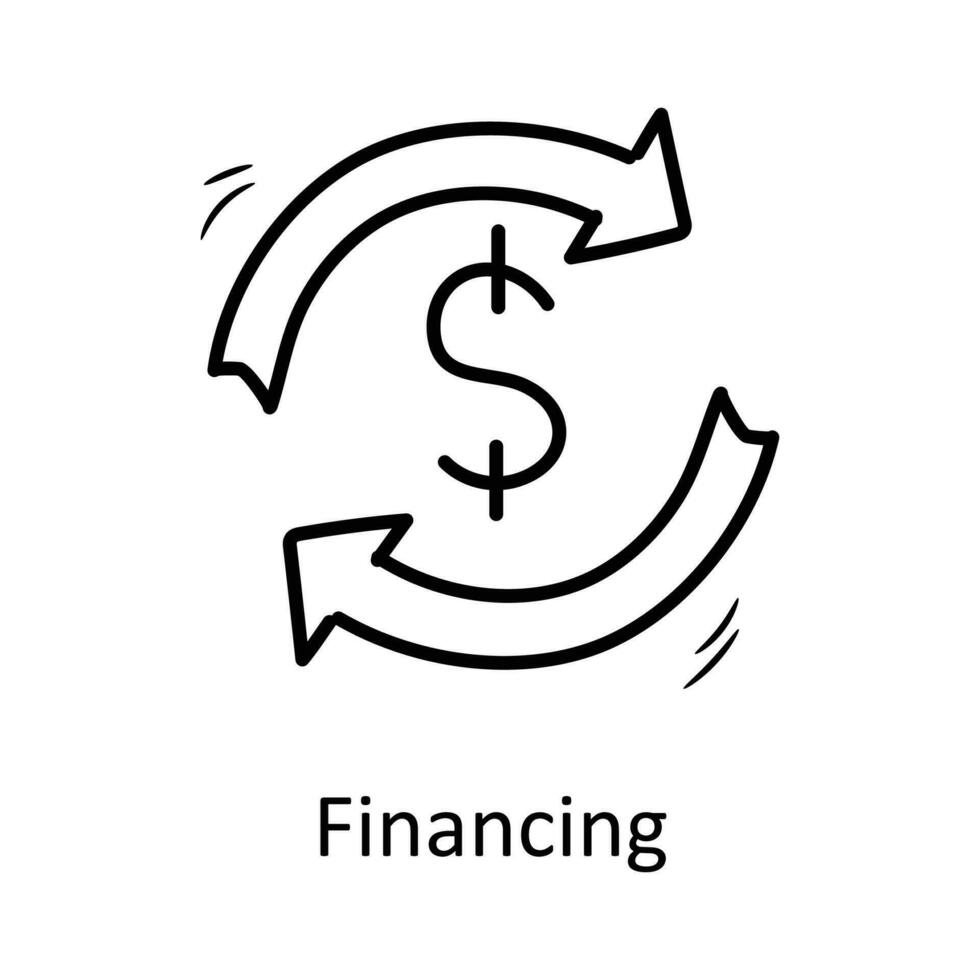 financiering vector schets icoon ontwerp illustratie. bedrijf symbool Aan wit achtergrond eps 10 het dossier