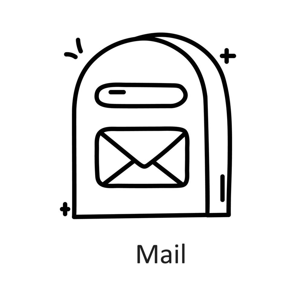 mail vector schets icoon ontwerp illustratie. communicatie symbool Aan wit achtergrond eps 10 het dossier