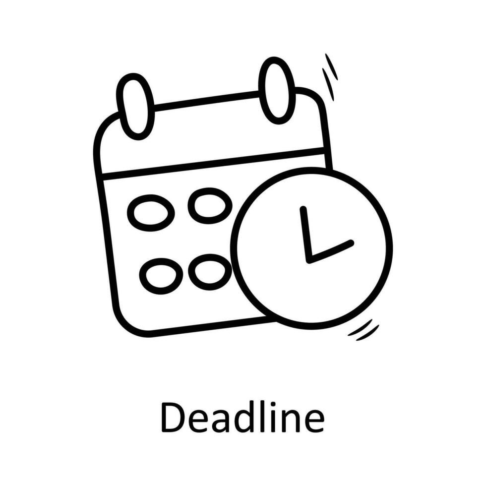 deadline vector schets icoon ontwerp illustratie. bedrijf symbool Aan wit achtergrond eps 10 het dossier