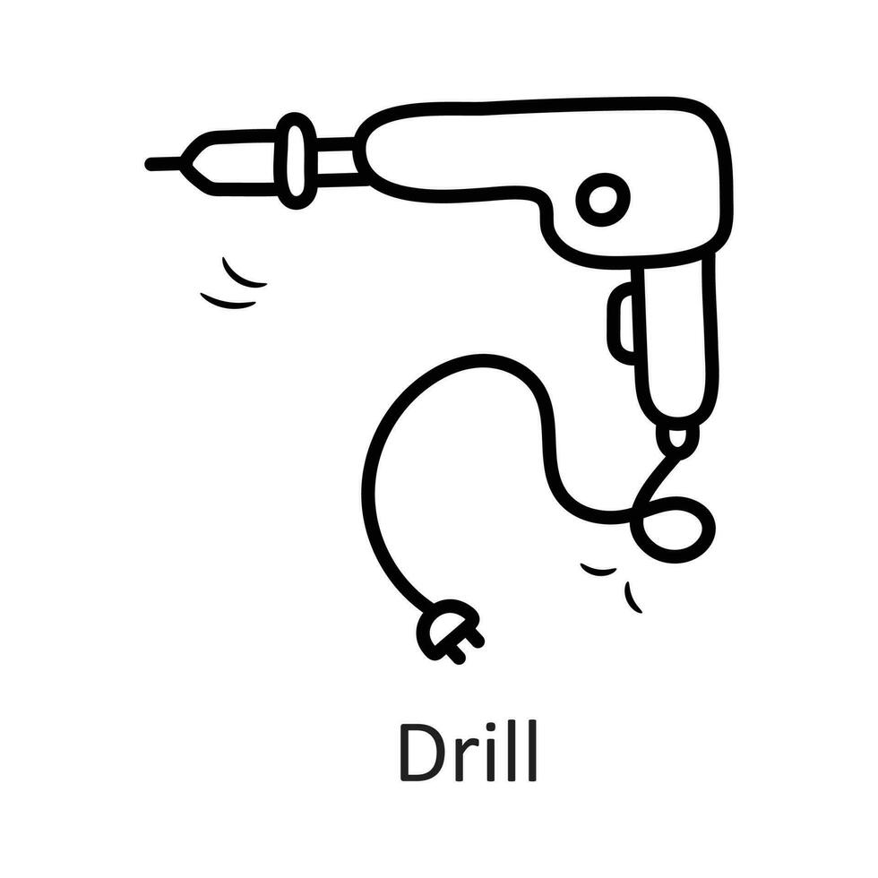 boren vector schets icoon ontwerp illustratie. huishouden symbool Aan wit achtergrond eps 10 het dossier