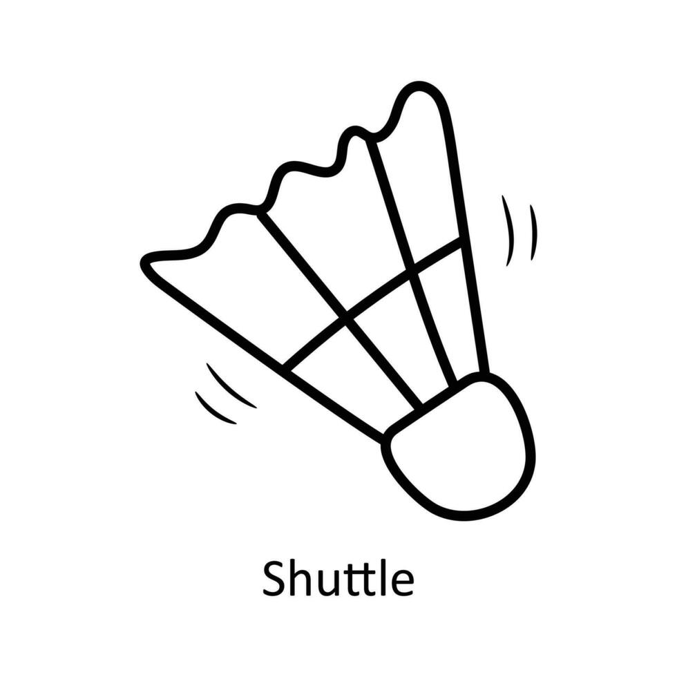 shuttle vector schets icoon ontwerp illustratie. olympisch symbool Aan wit achtergrond eps 10 het dossier