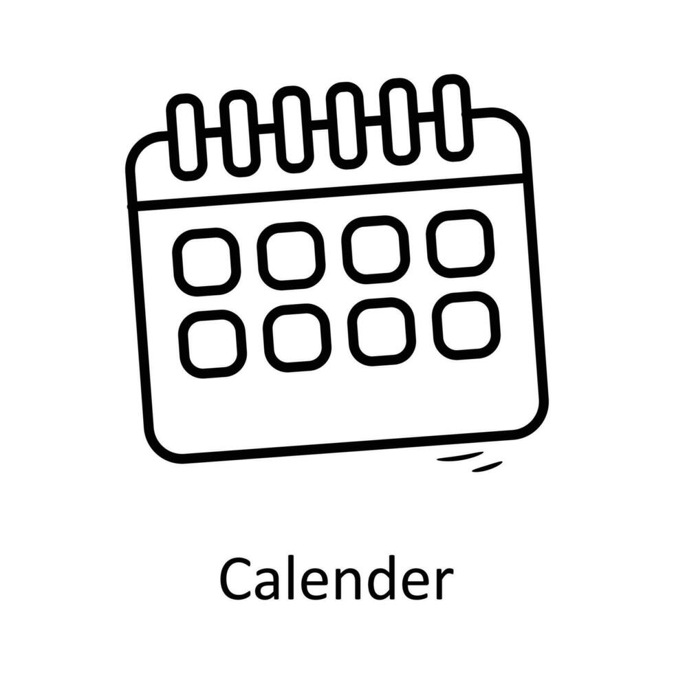 kalender vector schets icoon ontwerp illustratie. bedrijf symbool Aan wit achtergrond eps 10 het dossier