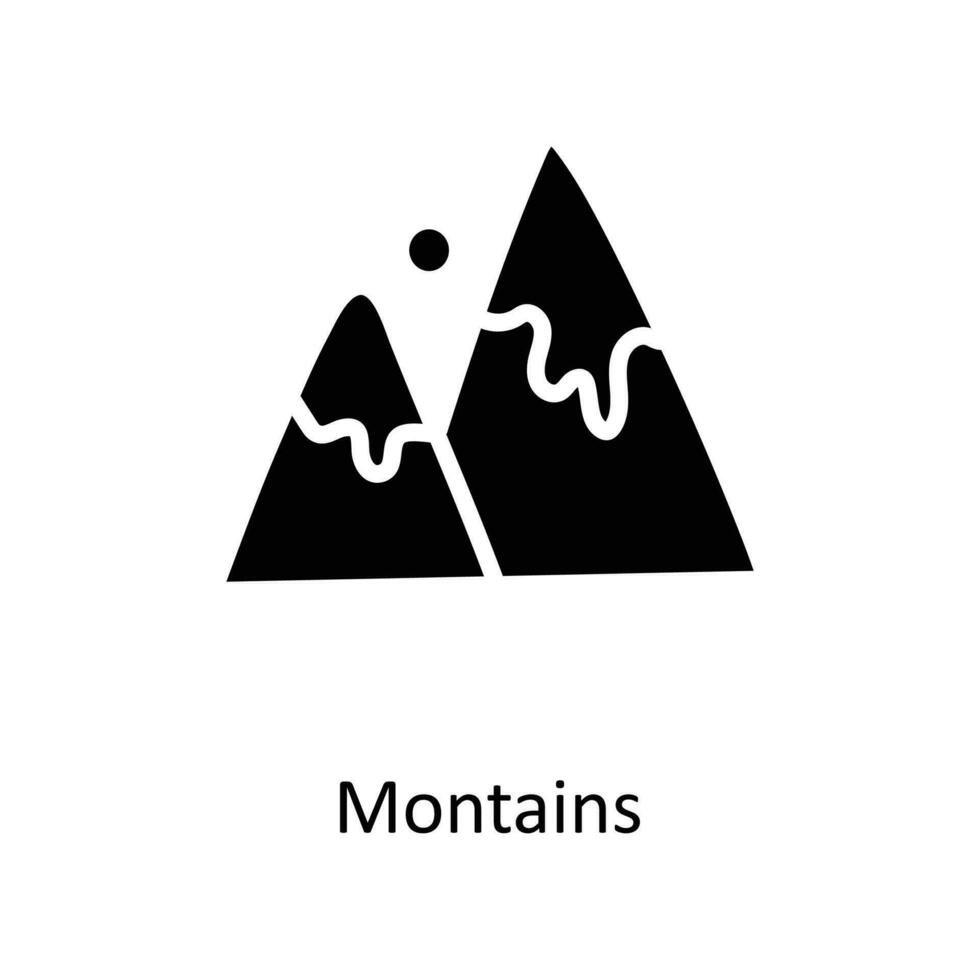 bergen vector solide icoon ontwerp illustratie. Kerstmis symbool Aan wit achtergrond eps 10 het dossier