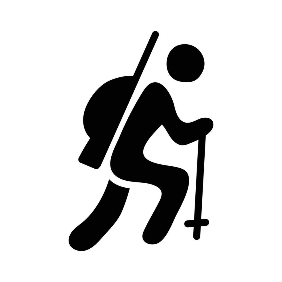 wandeltocht vector solide icoon ontwerp illustratie. olympisch symbool Aan wit achtergrond eps 10 het dossier