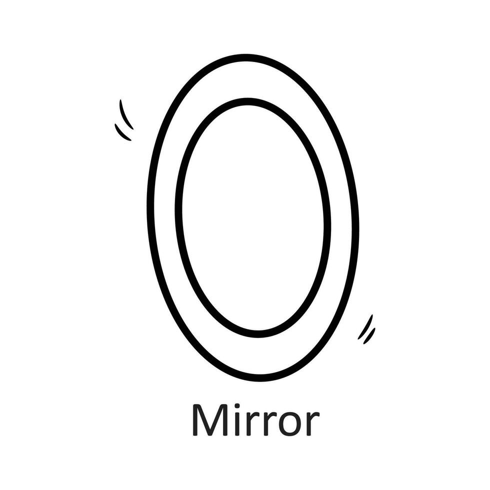 spiegel vector schets icoon ontwerp illustratie. huishouden symbool Aan wit achtergrond eps 10 het dossier