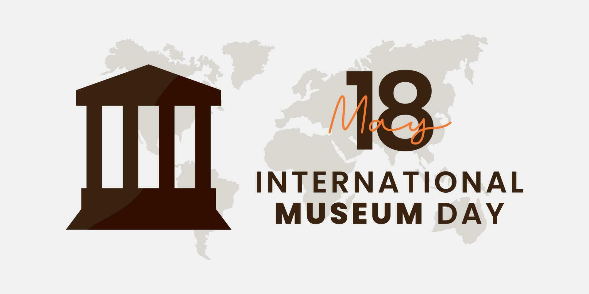 Internationale museum dag, 18e mei conceptuele ontwerp. geschikt voor vector icoon, typografie thema.