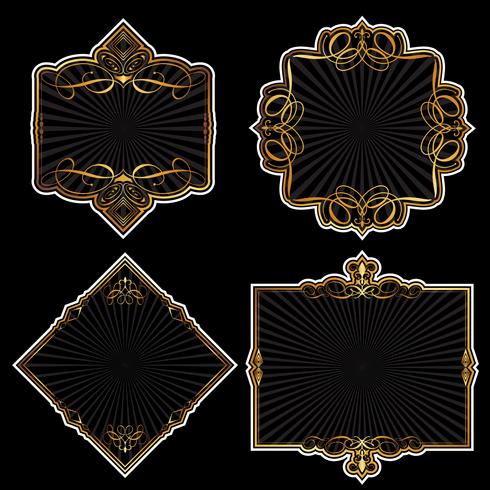 Gouden frames-collectie vector