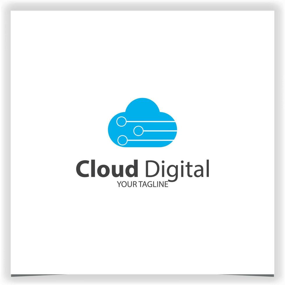 vector digitaal wolk technologie logo icoon premie elegant sjabloon vector eps 10