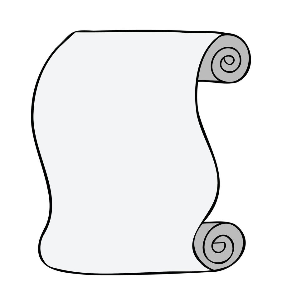 cartoon vectorillustratie van papier scroll. vector