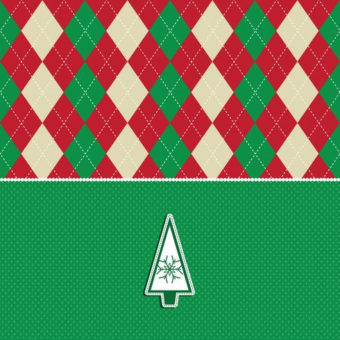 kerstboom argyle patroon achtergrond vector