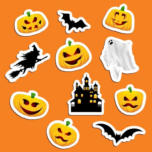 Halloween-stickers vector