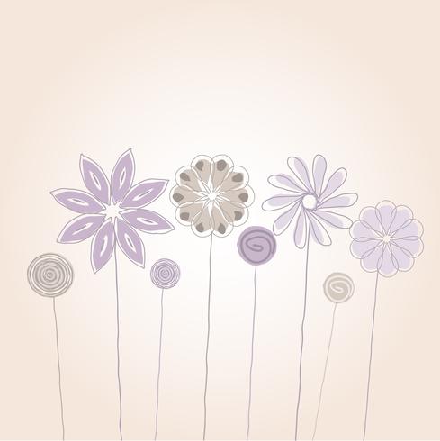 Schetsmatige bloemen vector