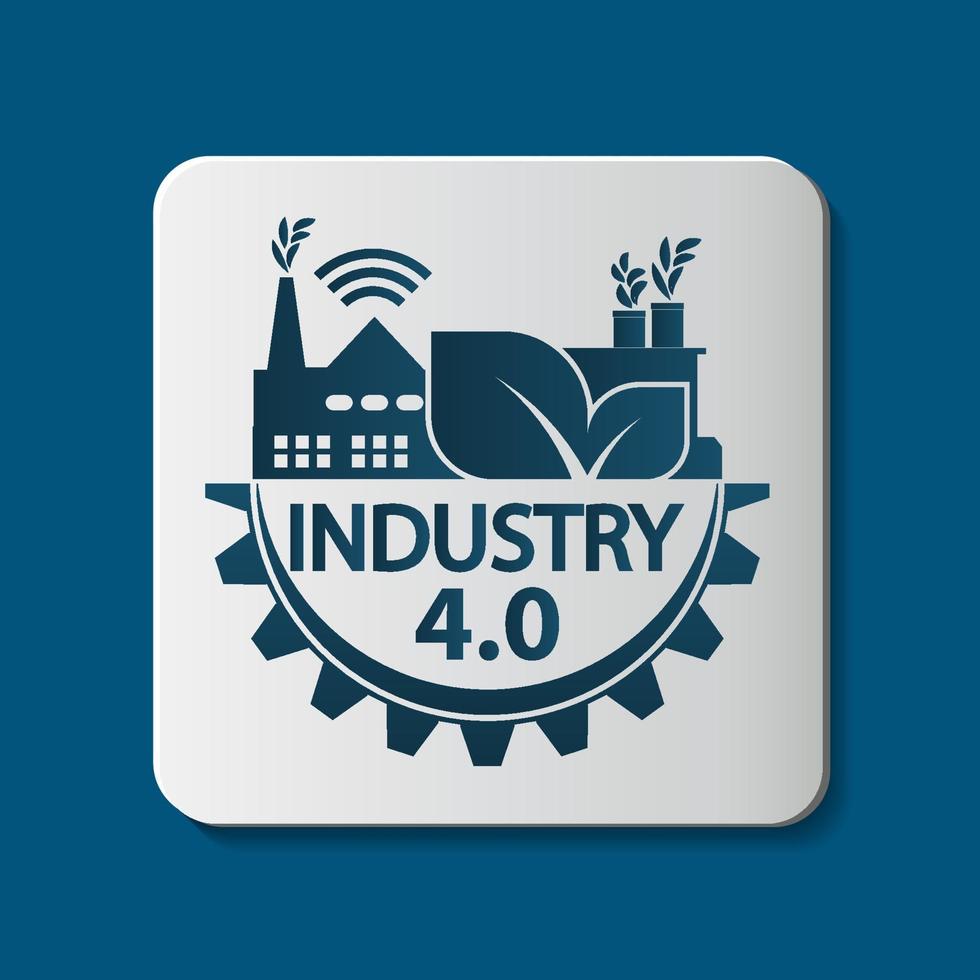 industrie 4.0 pictogram, technologie concept. vector illustratie