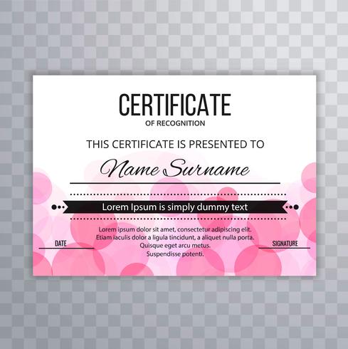 Abstracte elegante certificaatsjabloon achtergrond vector