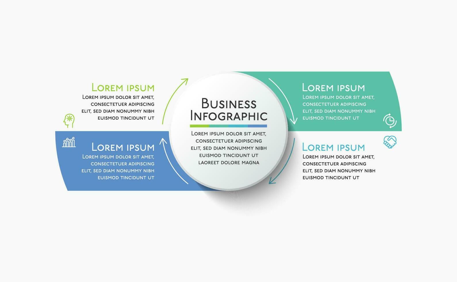 presentatie zakelijke cirkel infographic sjabloon vector