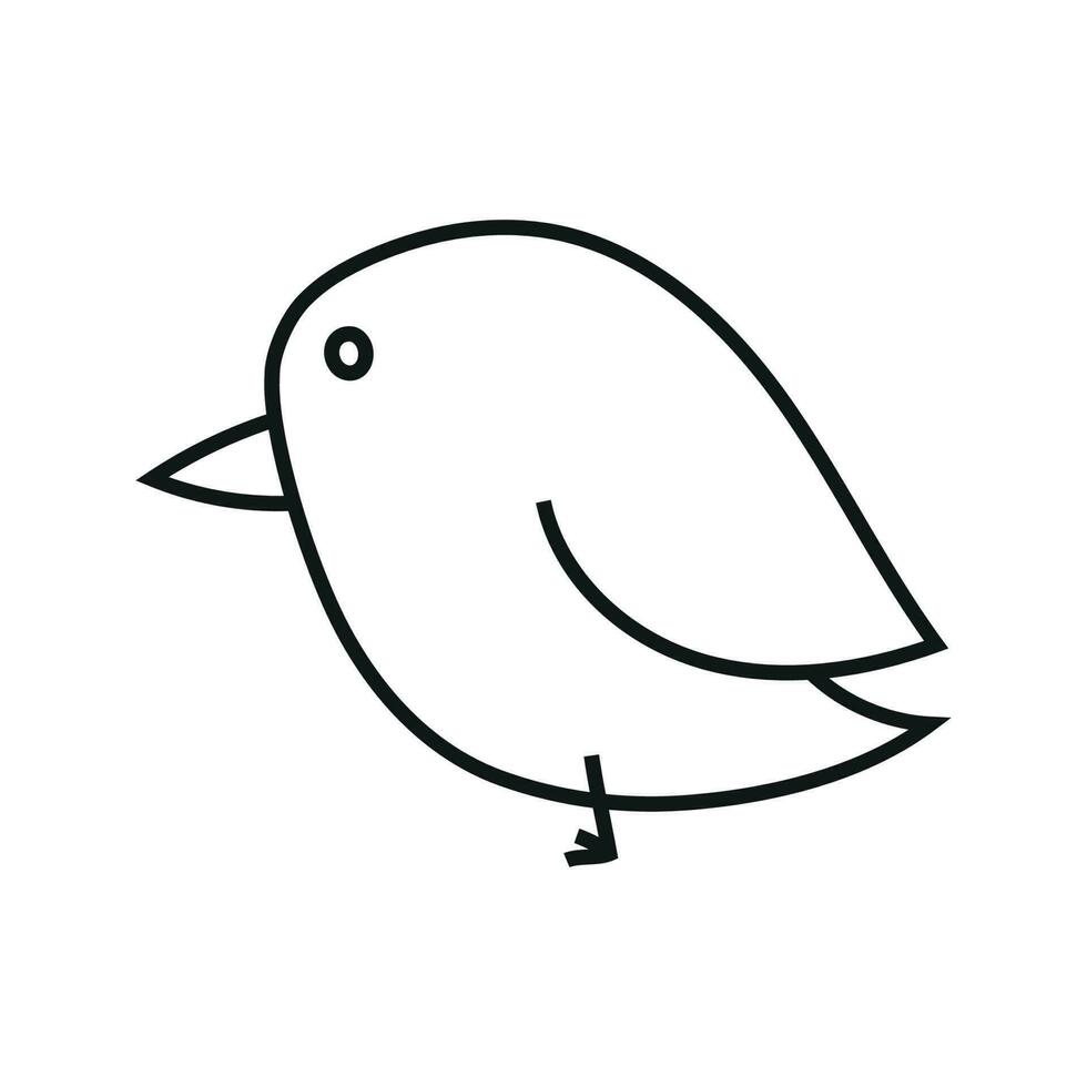 vector illustratie van een vogel in tekening stijl.