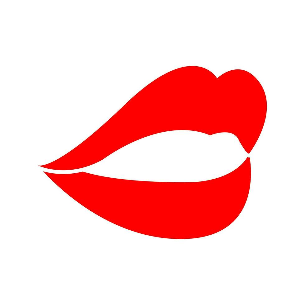 lippen vector icoon. kus illustratie teken. vrouw symbool. liefde logo.