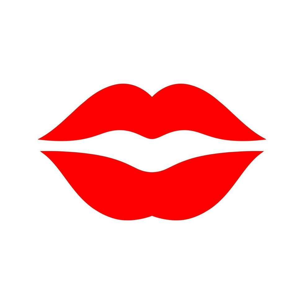 lippen vector icoon. kus illustratie teken. vrouw symbool. liefde logo.