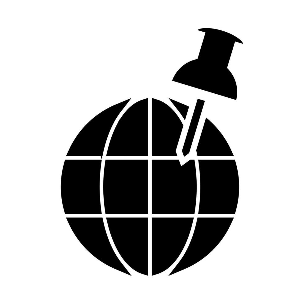 wereldbol vector icoon. navigatie illustratie teken. wereld kaart symbool.